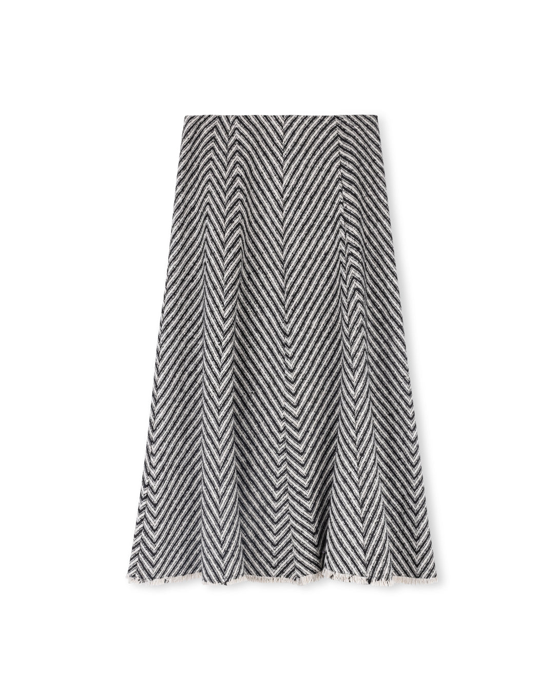 Chevron Wool Skirt