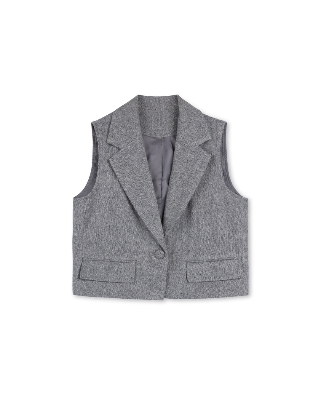 Wool Herringbone Vest