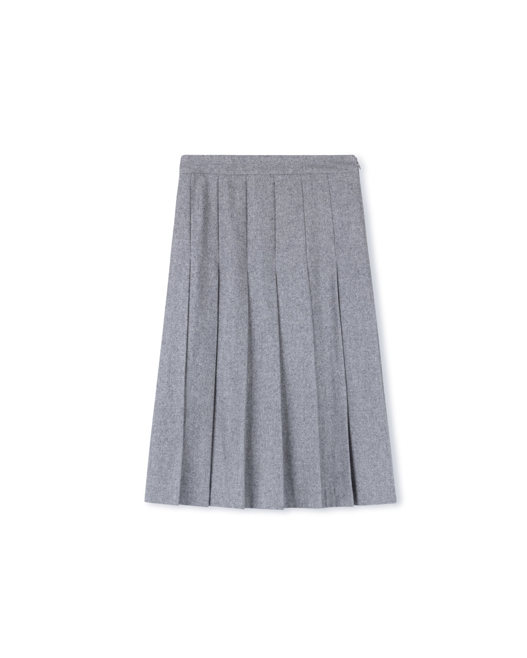 Wool Box Pleat Skirt