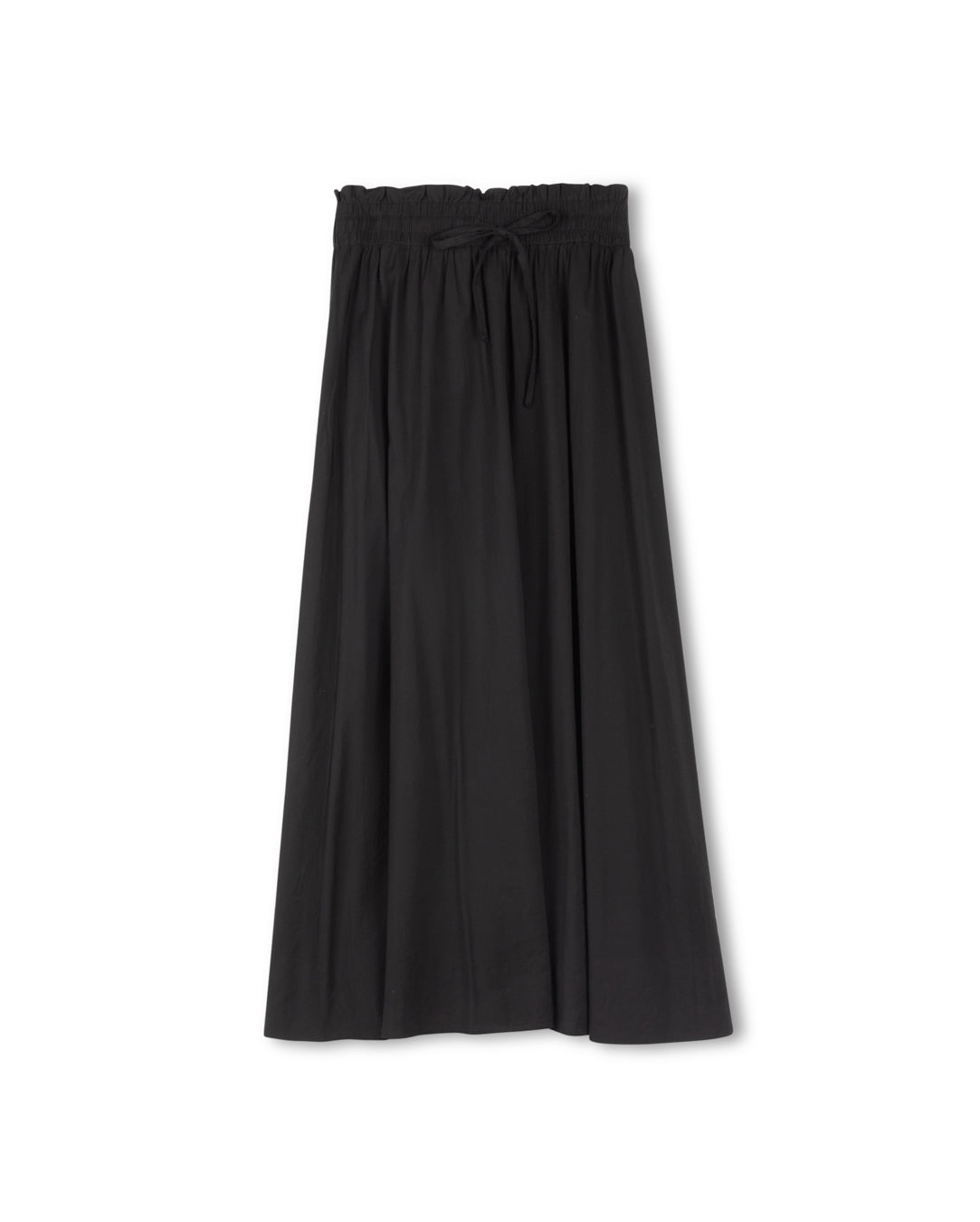 Elastic Tie Waist Maxi Skirt