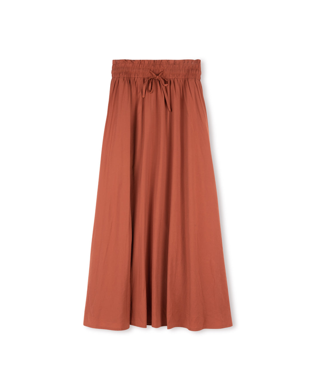 Elastic Tie Waist Maxi Skirt