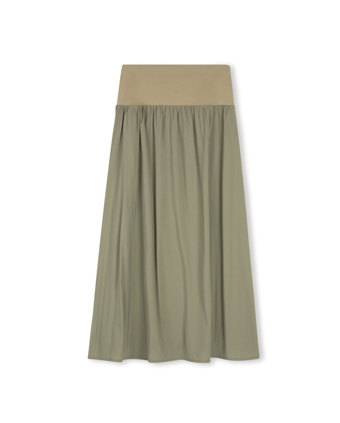 Poplin Skirt With Jersey Yolk