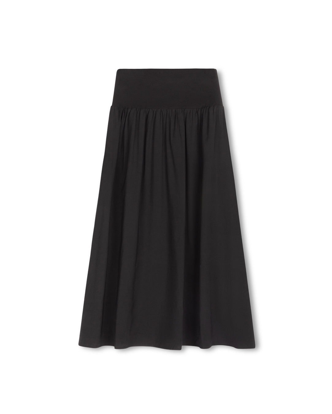 Poplin Skirt With Jersey Yolk