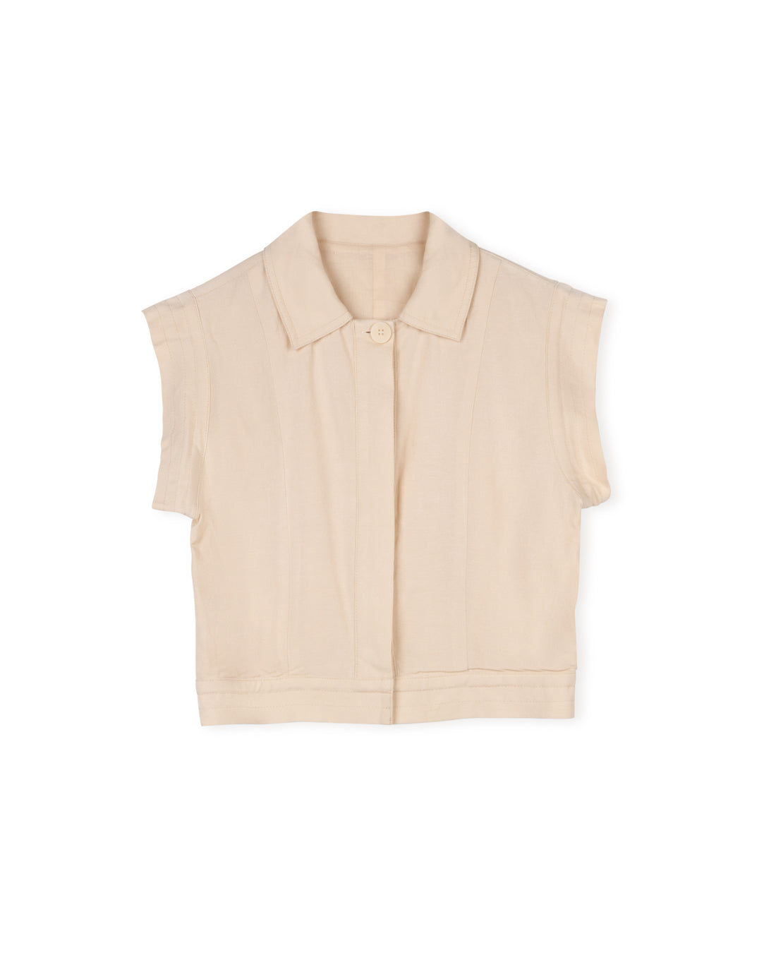 Nardone Linen Cropped Vest