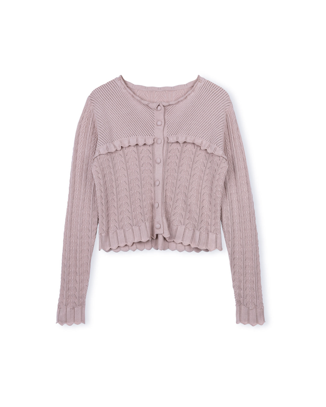 Cotton Knit Eyelet Cardigan