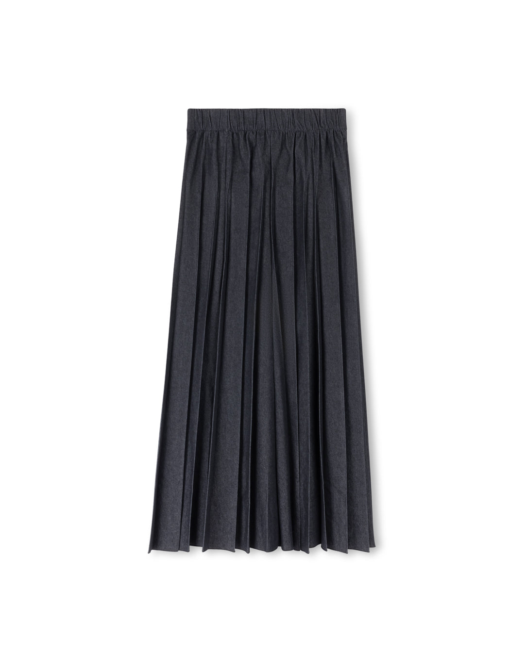 Fillmore Leather Suede Pleat Maxi Skirt