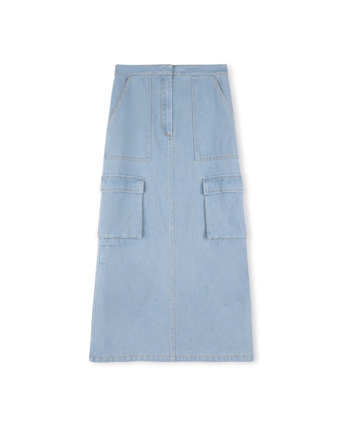 Cargo Pocket Denim Skirt