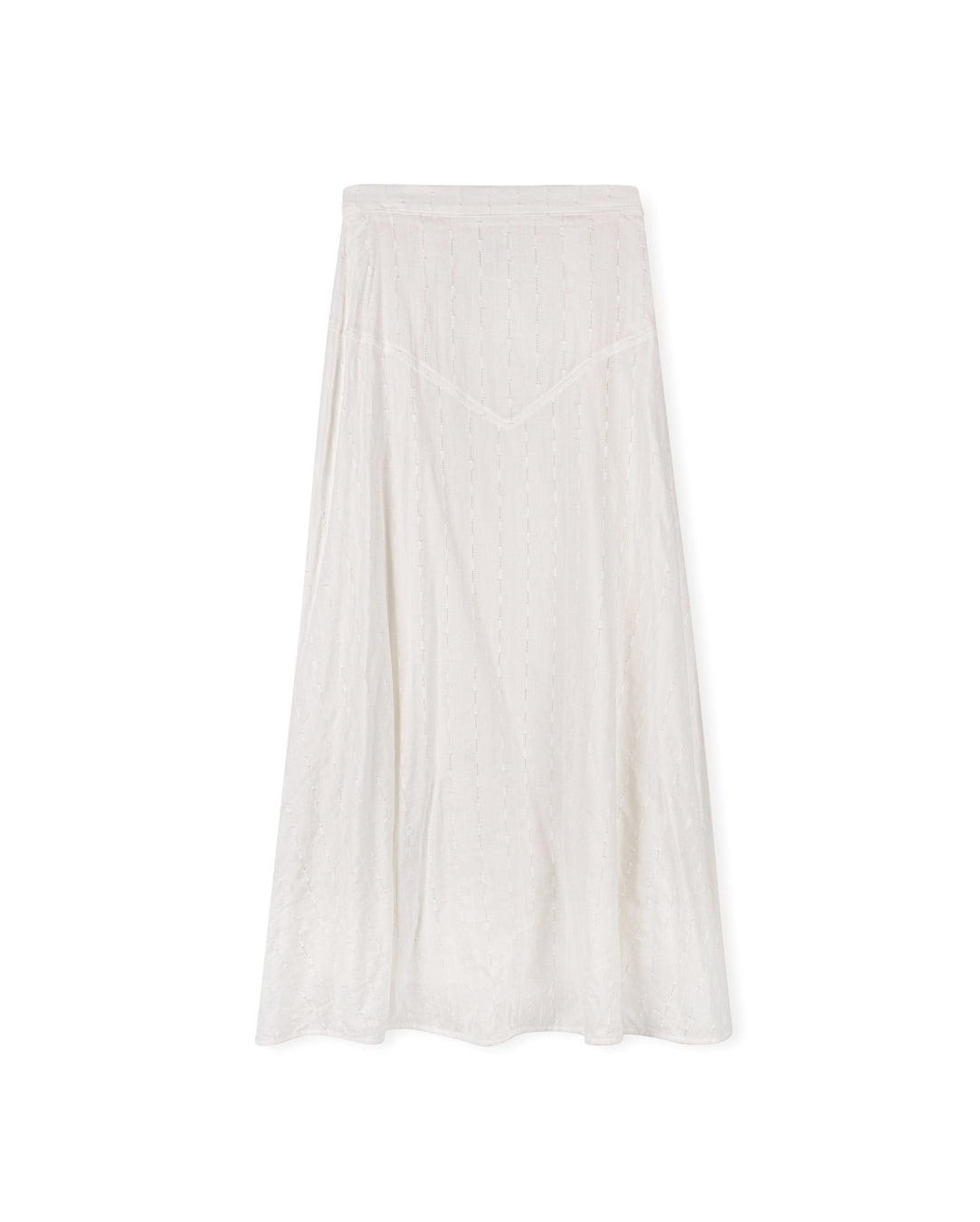 Flowy Textured Aline Asymmetric Maxi Skirt