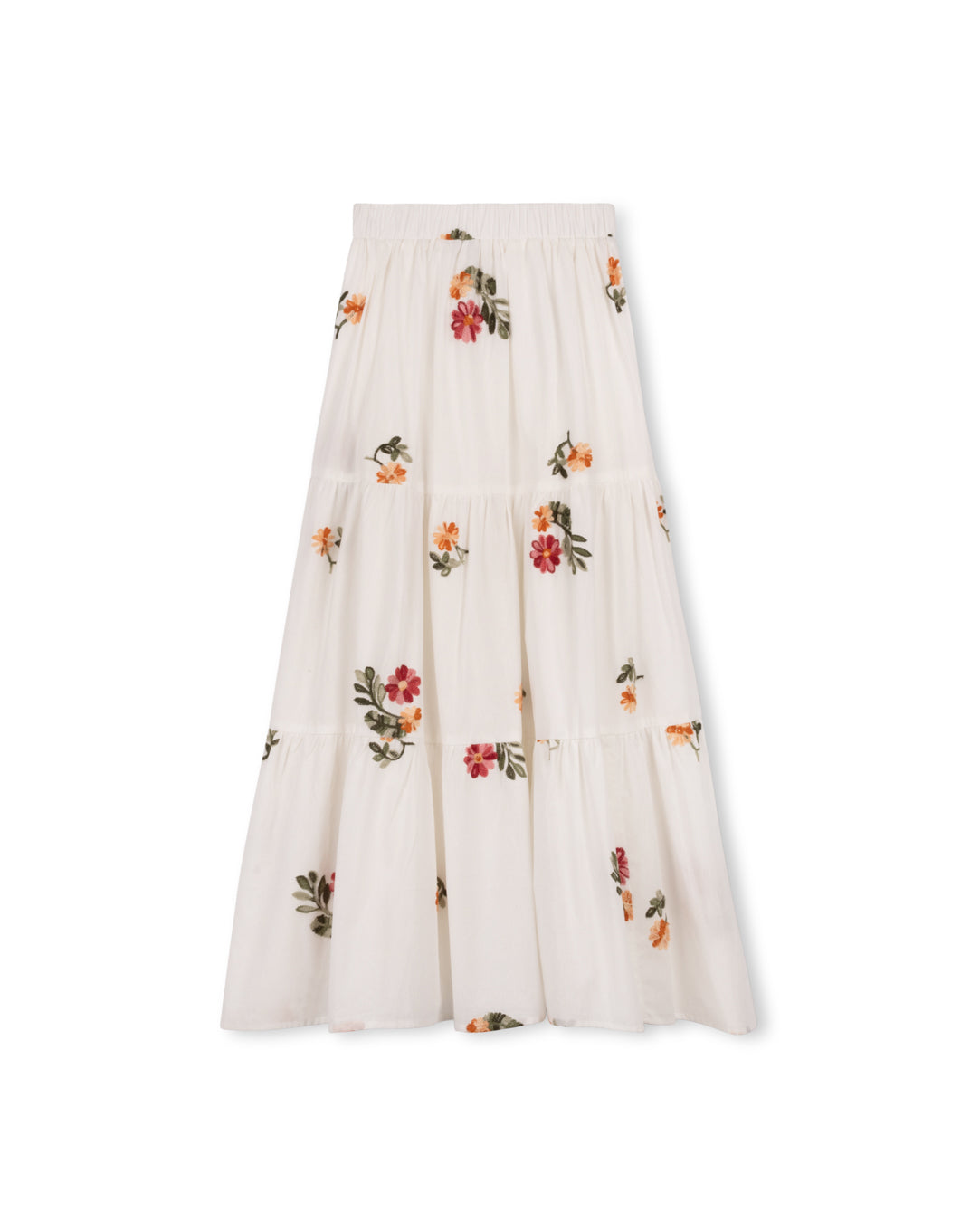 Scattered Floral Tiered Skirt