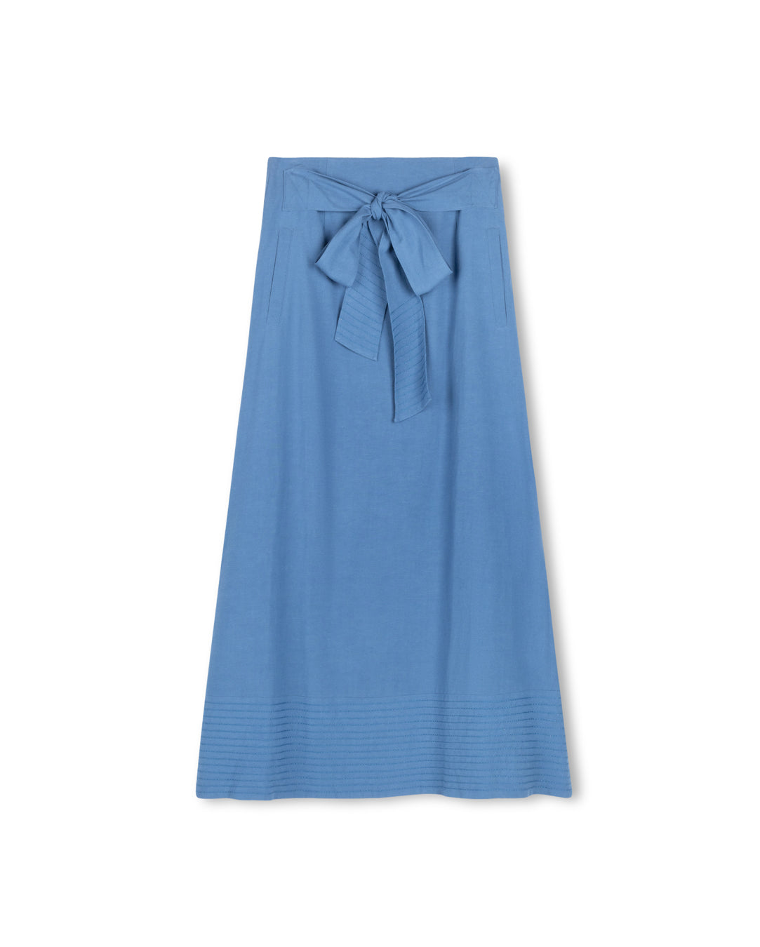 A-Line Midi Front Belt Skirt