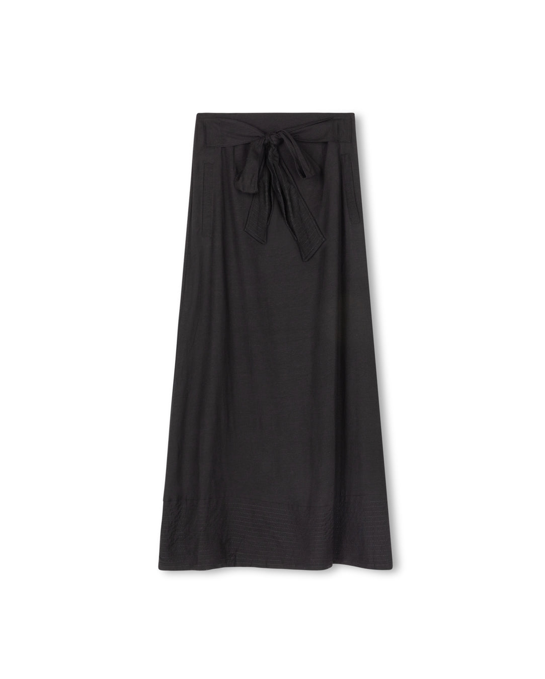 A-Line Midi Front Belt Skirt