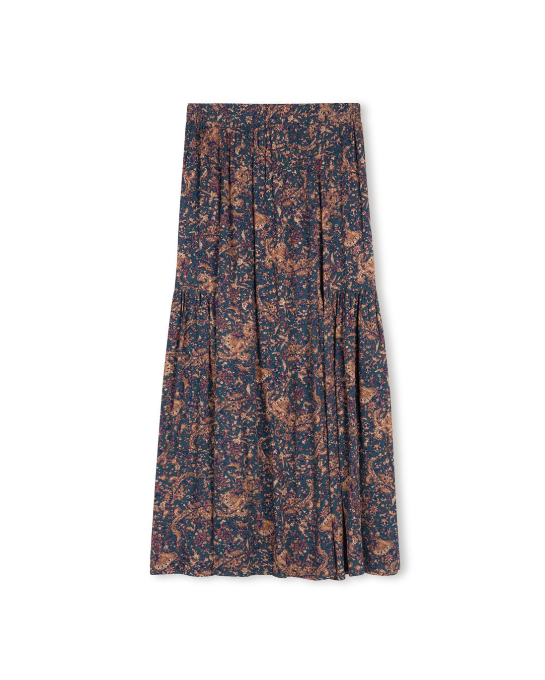 Maxi Printed Tiered Skirt