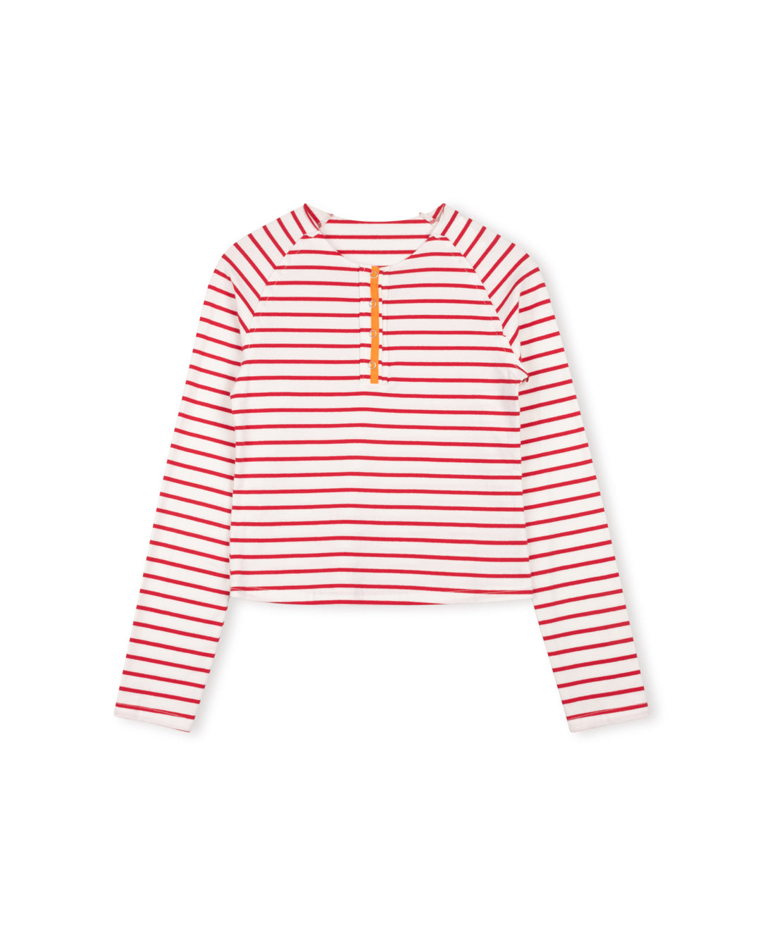 Striped Raw Placket T-Shirt