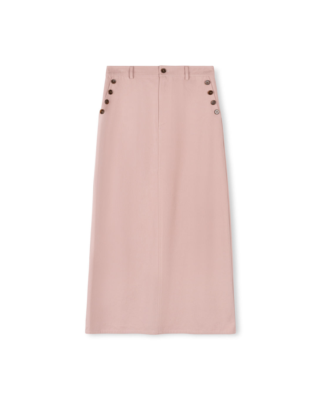 Button Pocket Straight Skirt