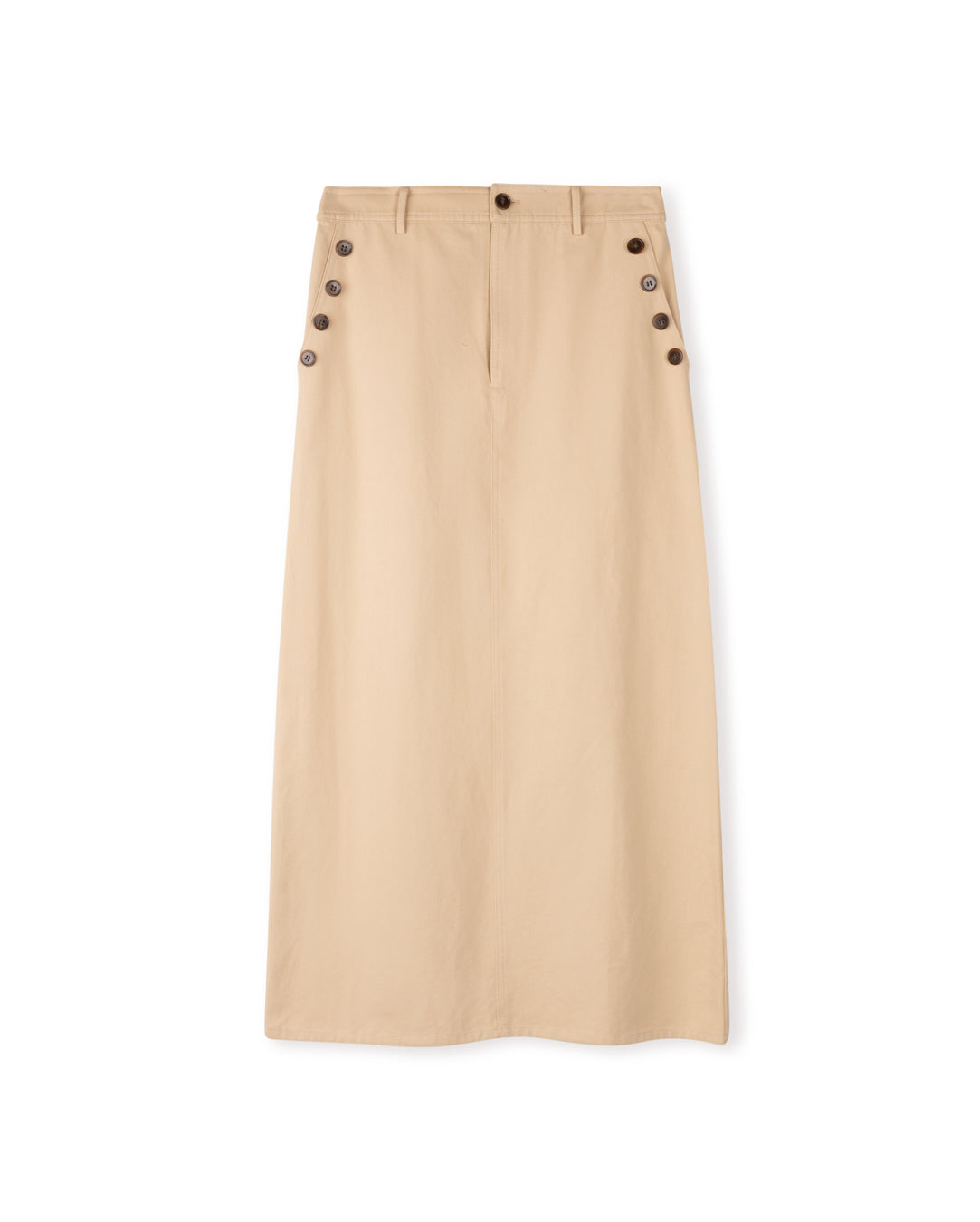 Button Pocket Straight Skirt