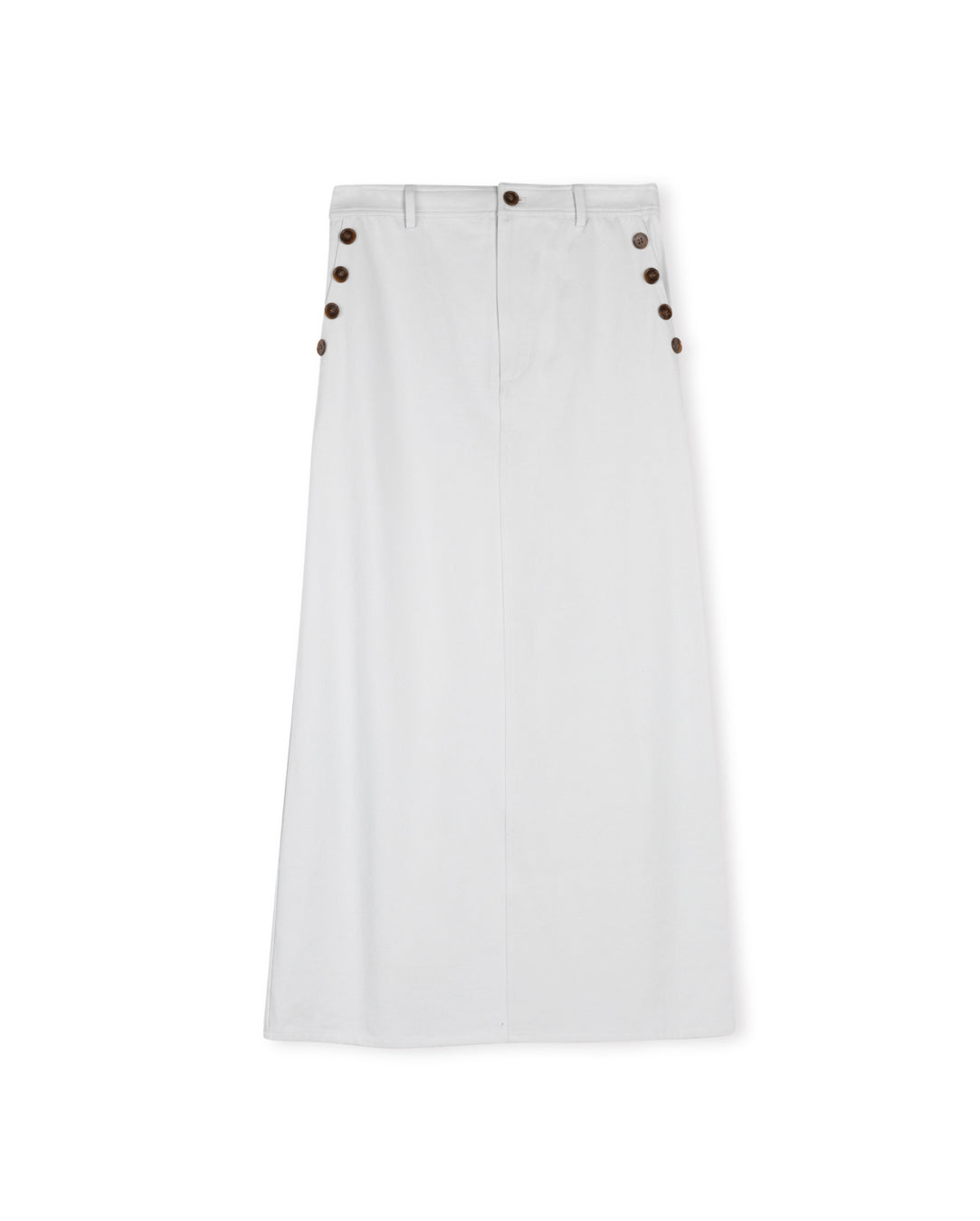 Button Pocket Straight Skirt