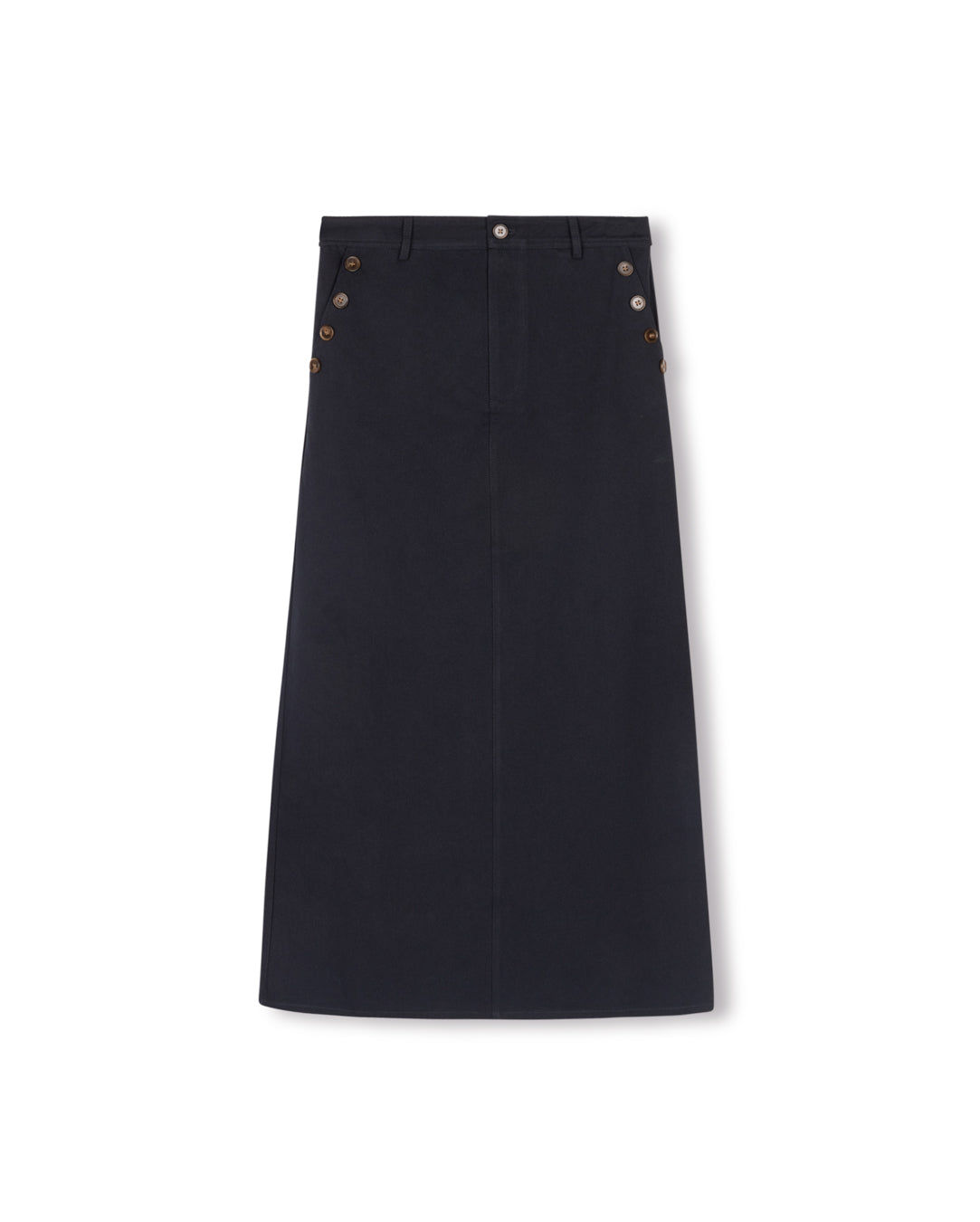 Button Pocket Straight Skirt