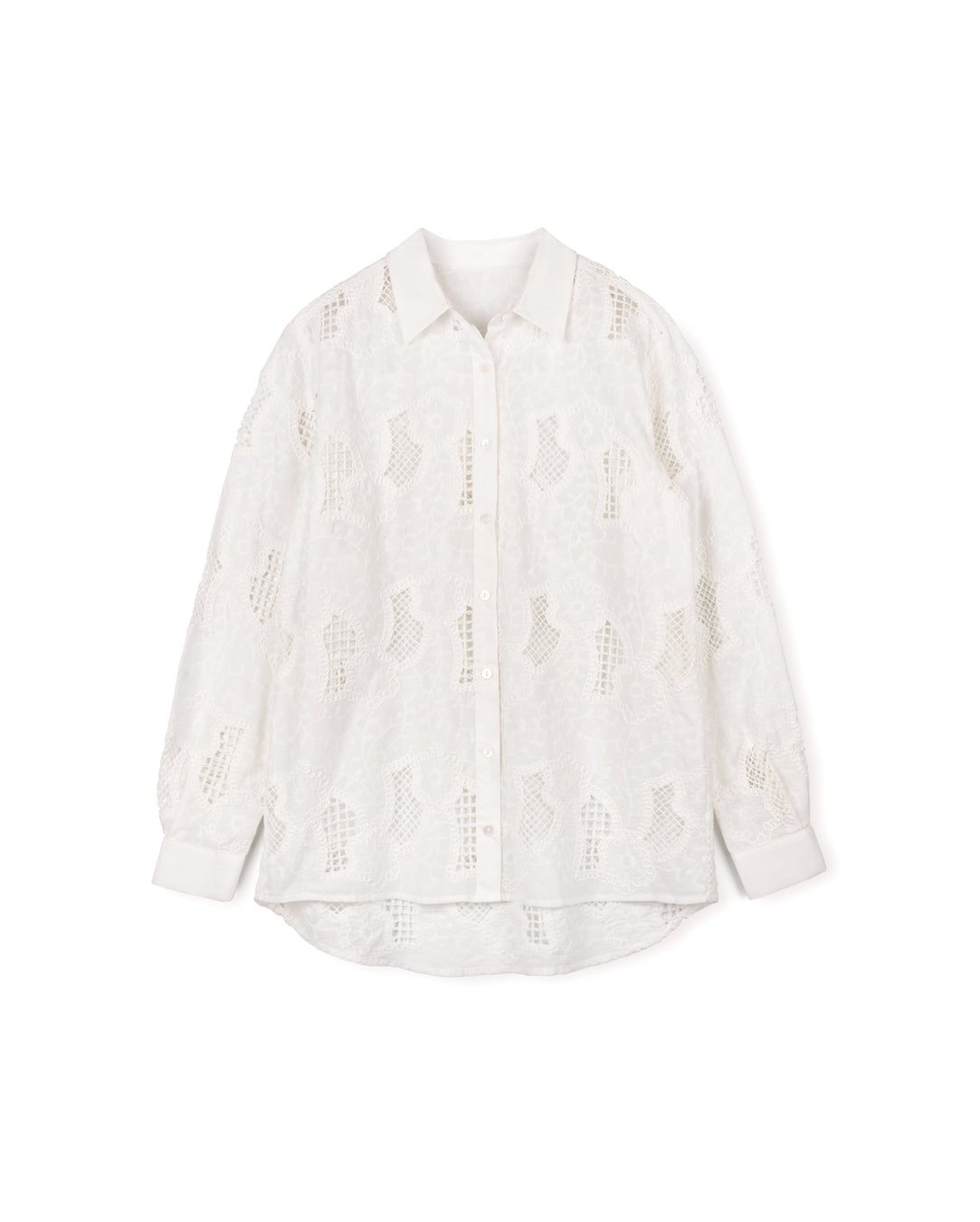 Crocheted Detailed Poplin Blouse