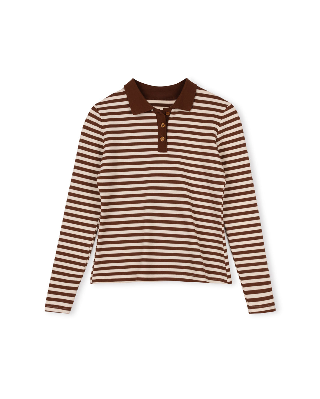 Stripe Henley Polo