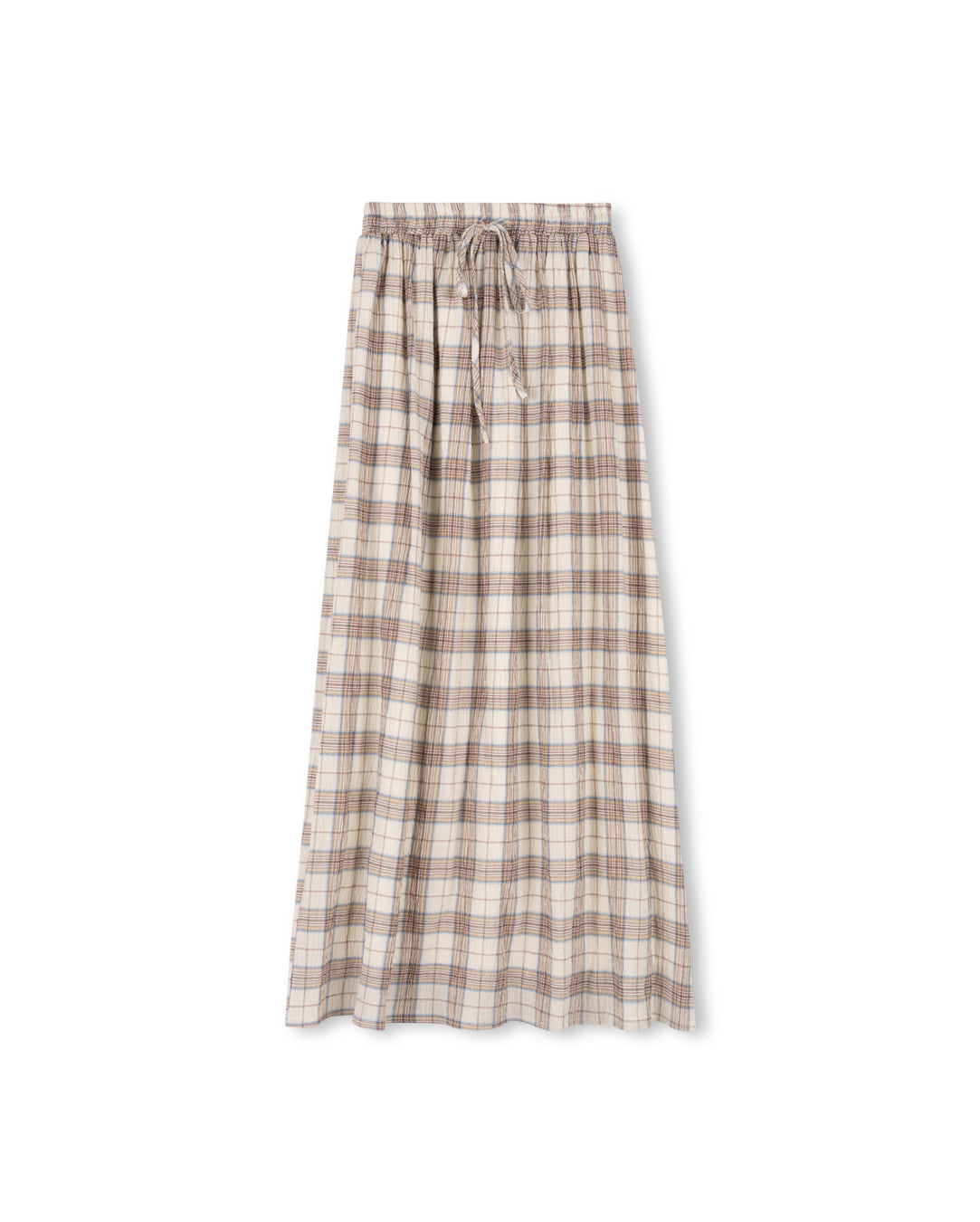 Plaid Drawstring Waist Skirt