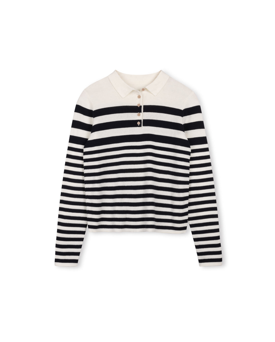 Knit Stripe Polo Top