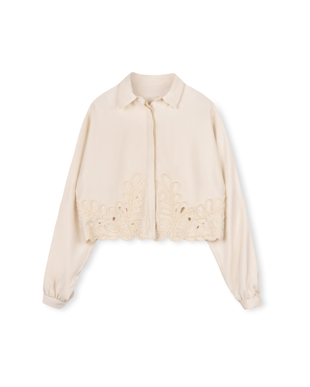 Embroidered Hem Blouse