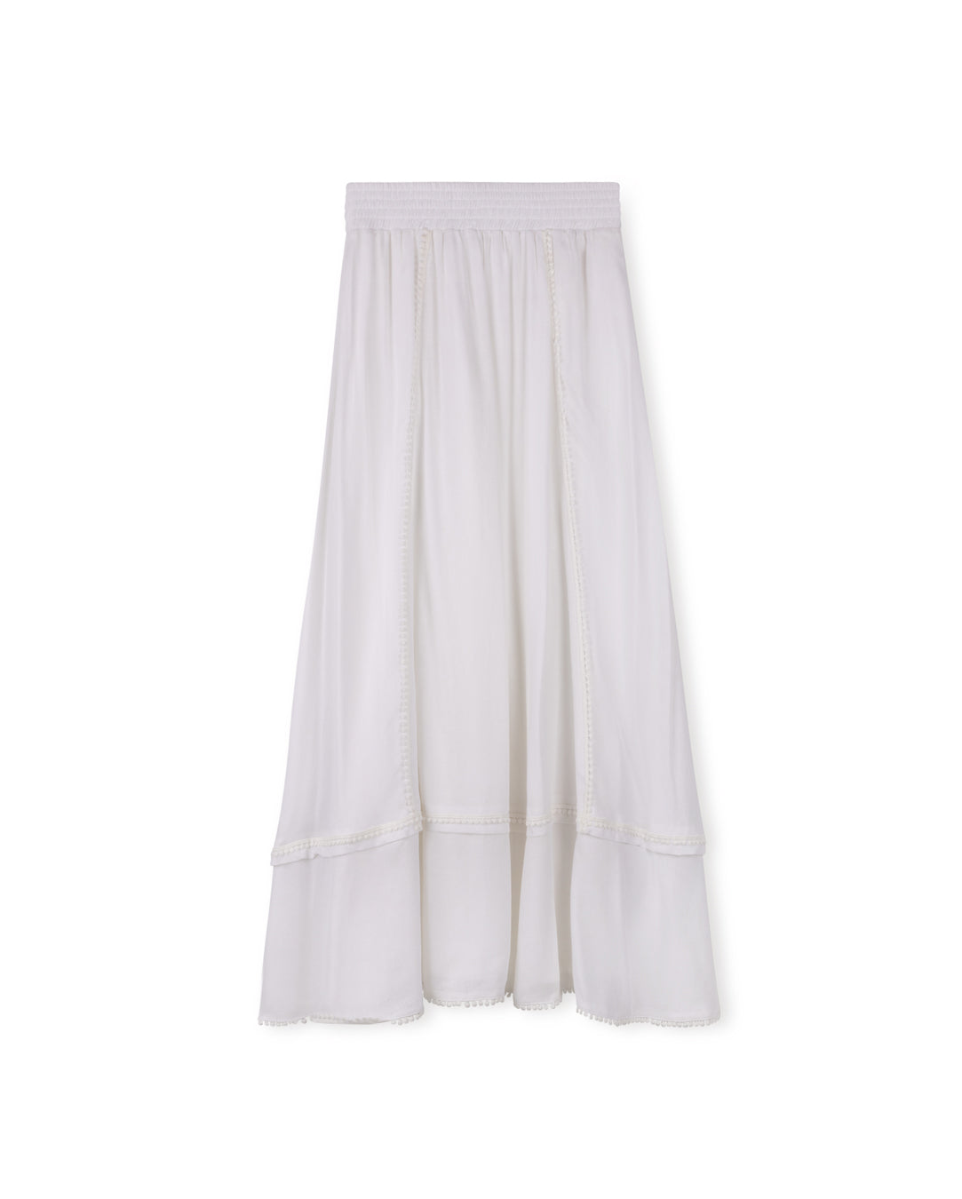 Linen Flowy Stitch Detailed Skirt