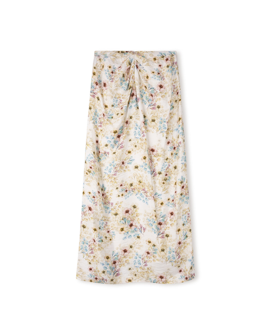 Twist Front Floral Skirt