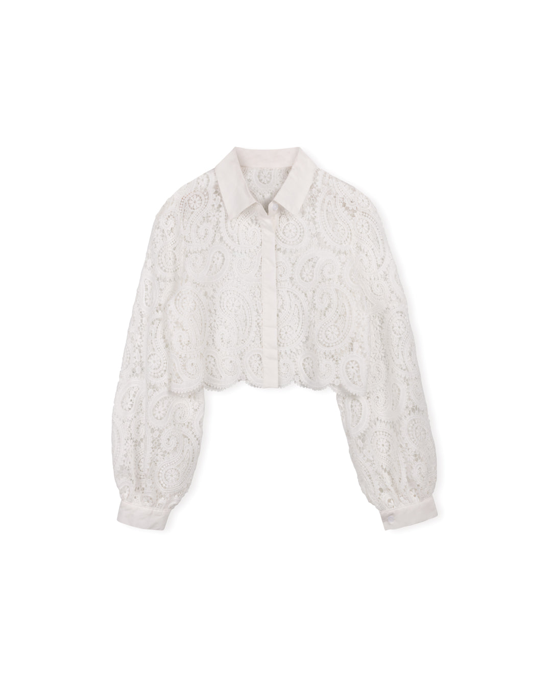 Paisley Eyelet Button Down