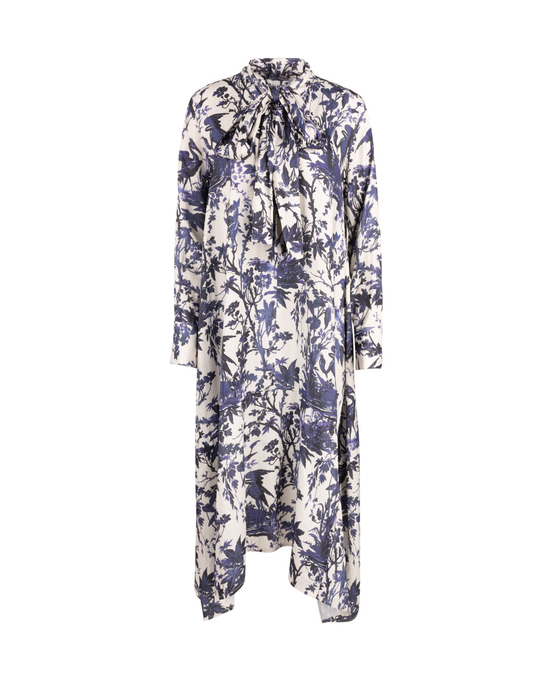 Tie Neck Printed Dress