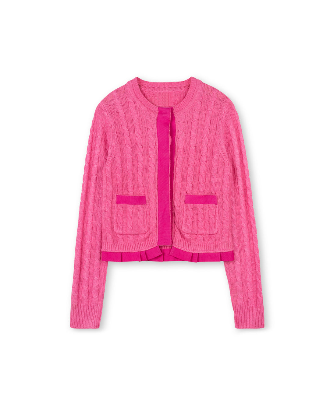 Ribbon Placket Cardigan