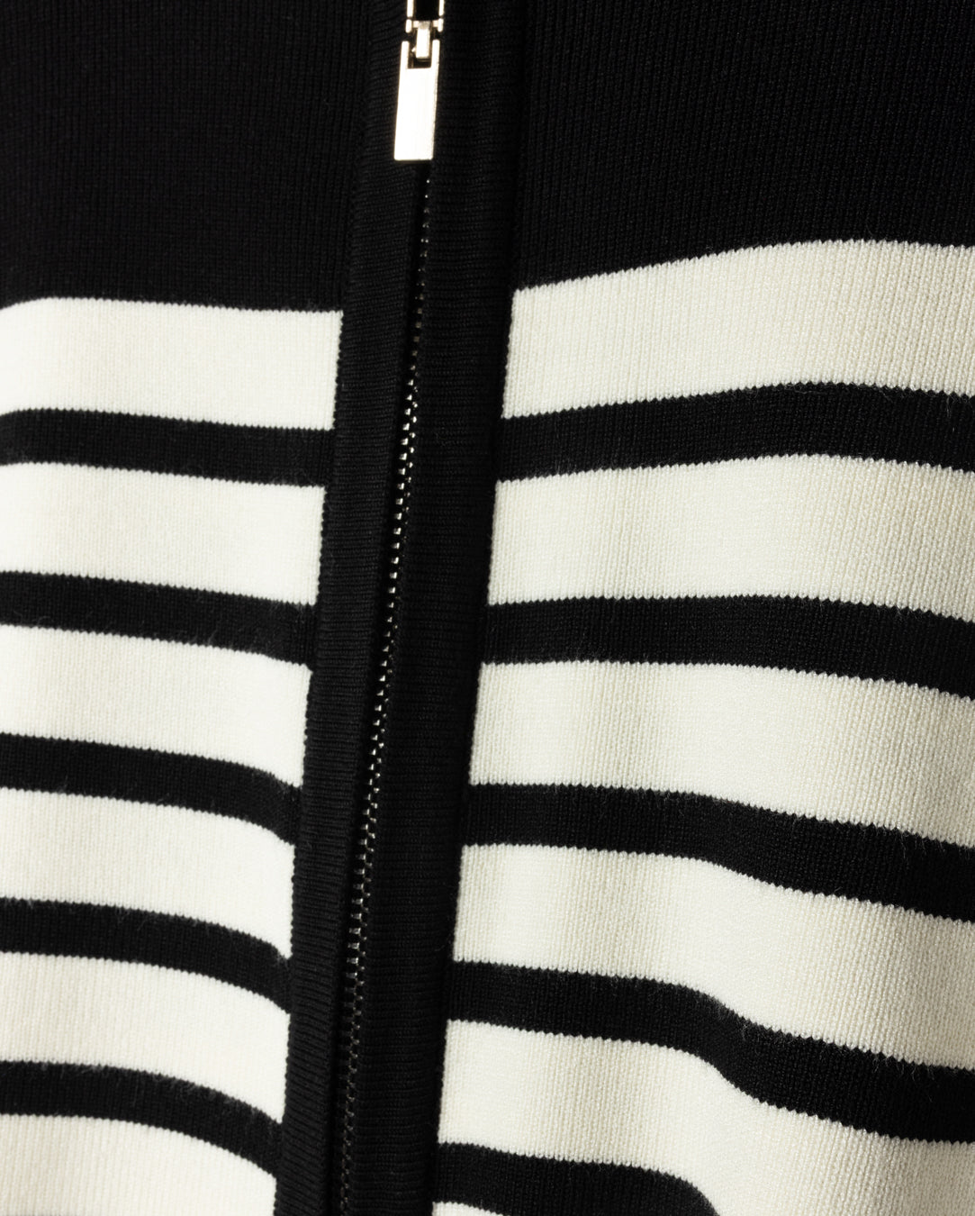 Stripe Zipper Cardigan