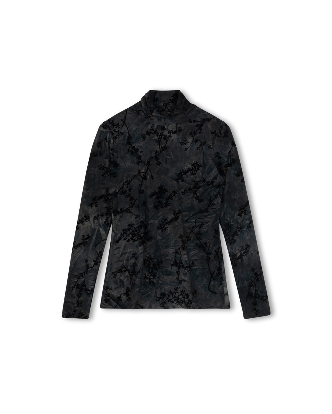 Floral Spandex Turtleneck