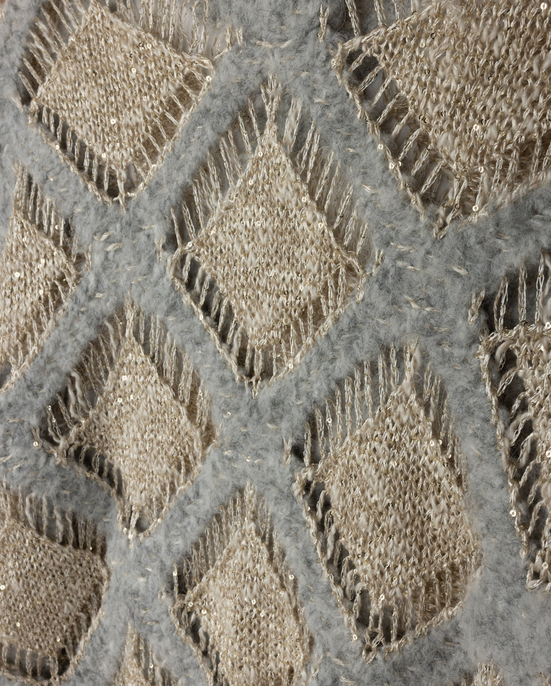 Turtleneck Mesh Knit Sweater