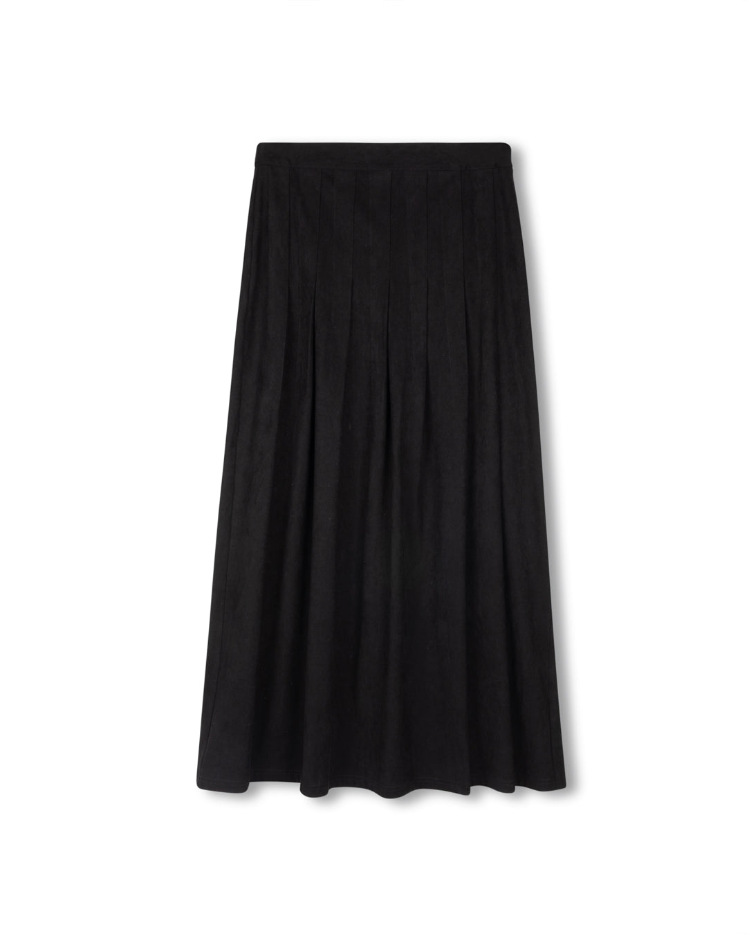 Suede Maxi Raw Edge Skirt