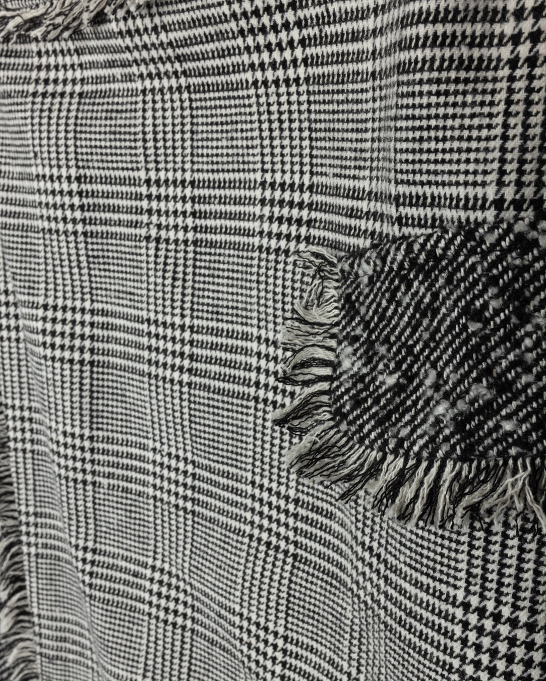 Half Wrap Wool Plaid Skirt
