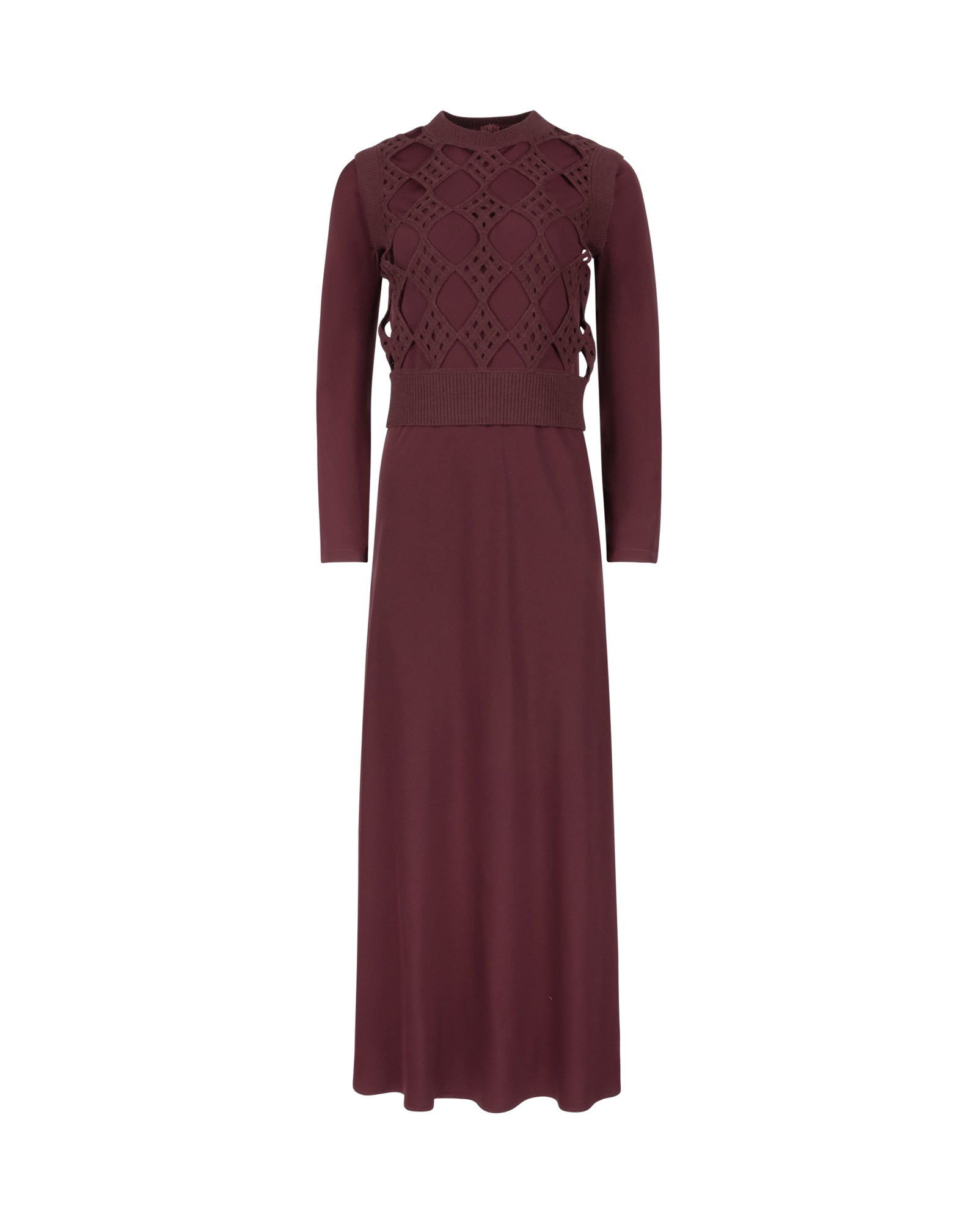 Diamond Vest Overlay Maxi Dress