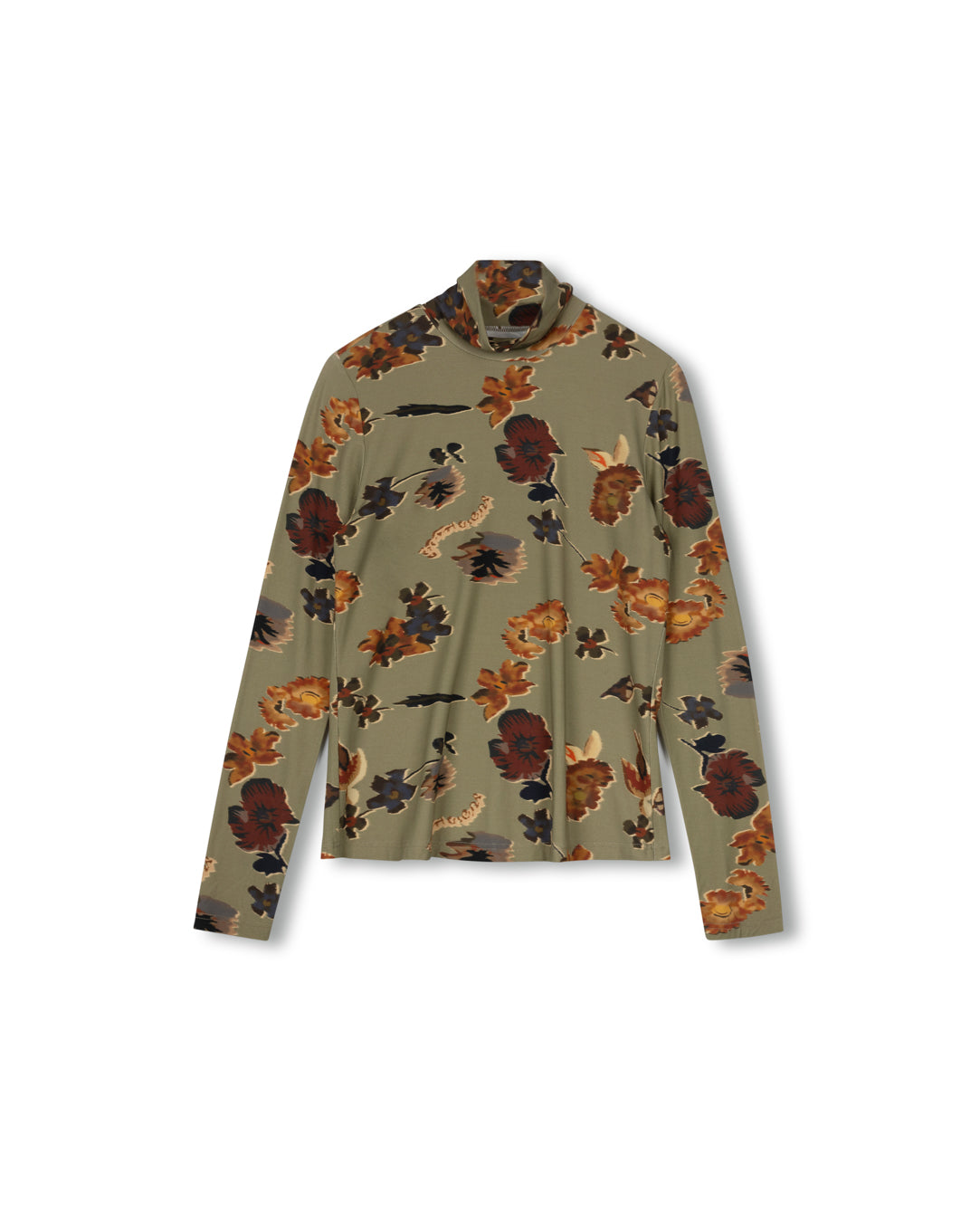 Cotton Printed Turtleneck