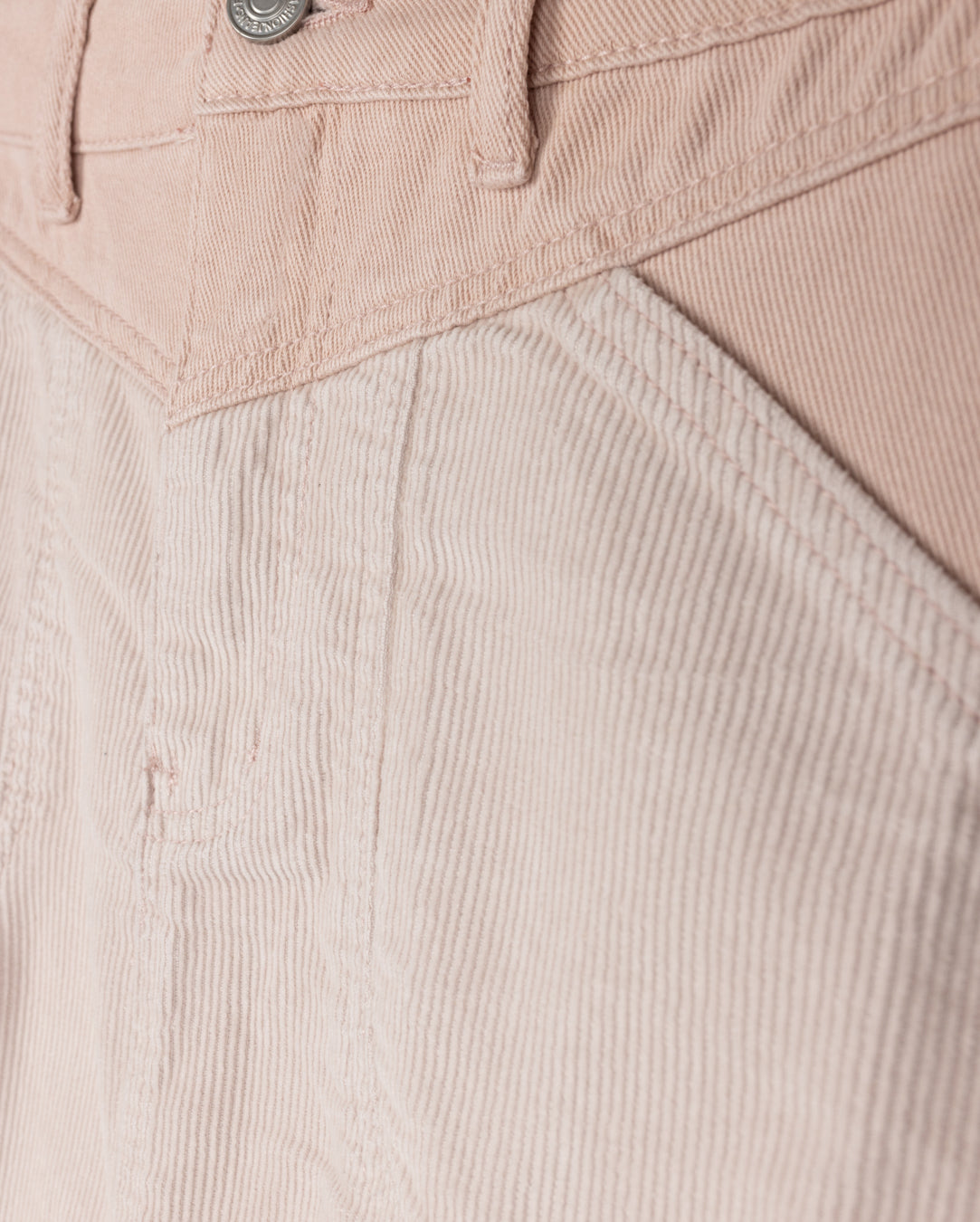 Denim Waist Corduroy Skirt