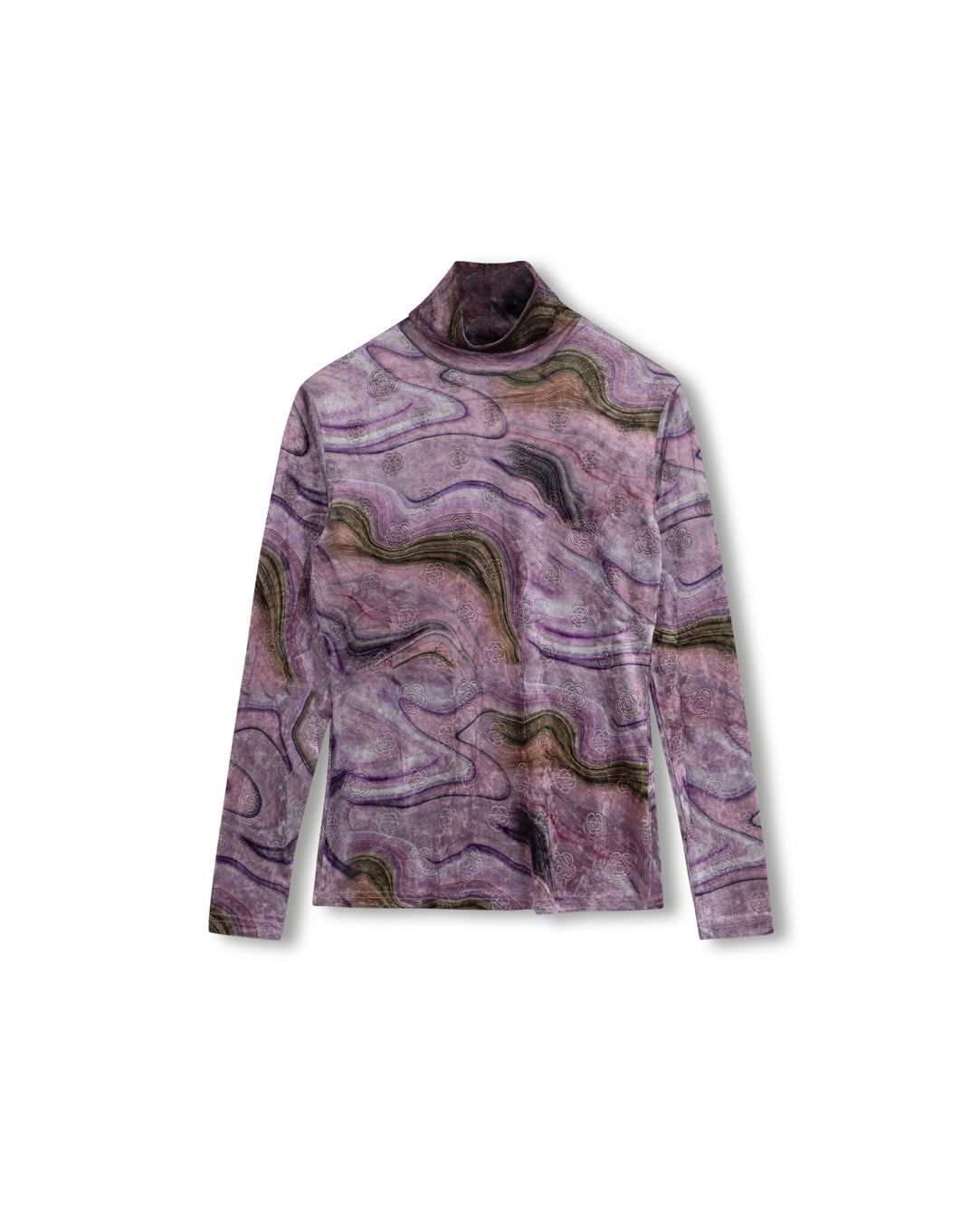 Velour Fitted Turtleneck