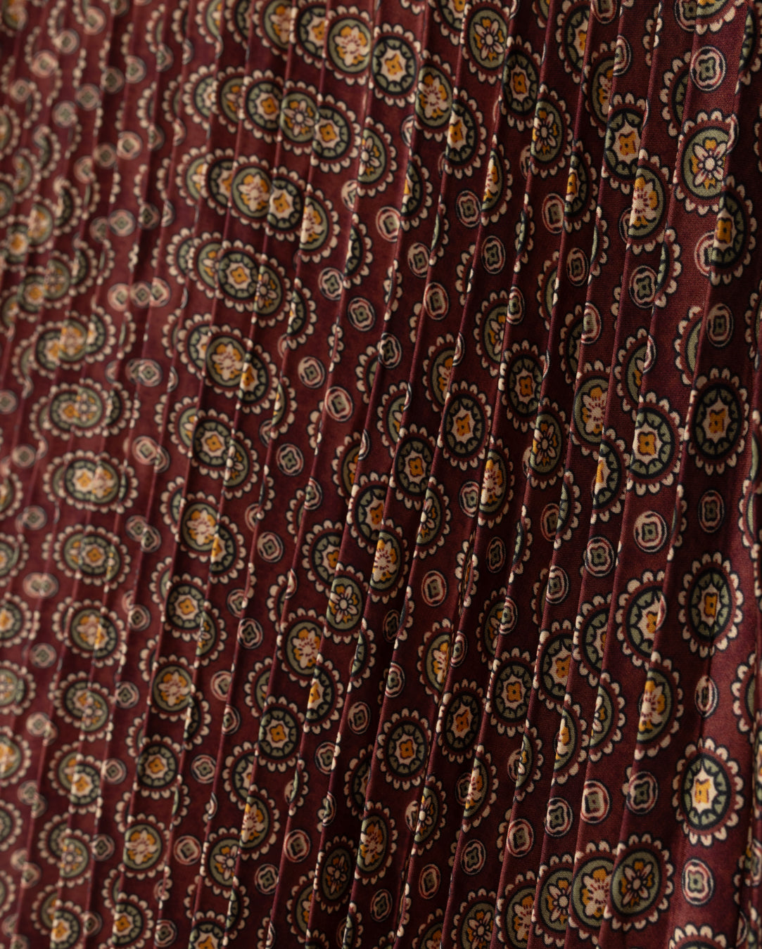 Aldot Printed Accordian Pleated Skirt