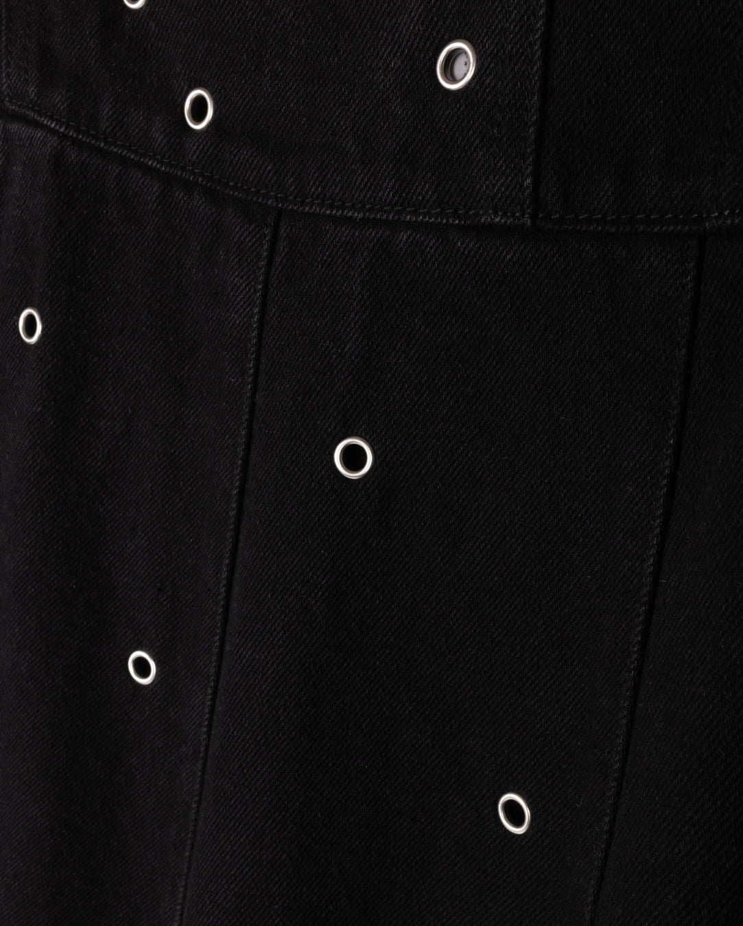 Drop Yolk Paneled Denim Skirt