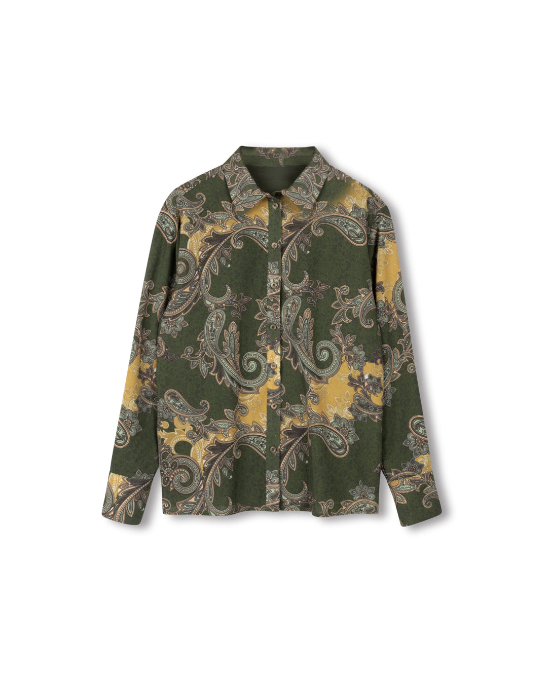 Paisley Printed Tie Neck Blouse