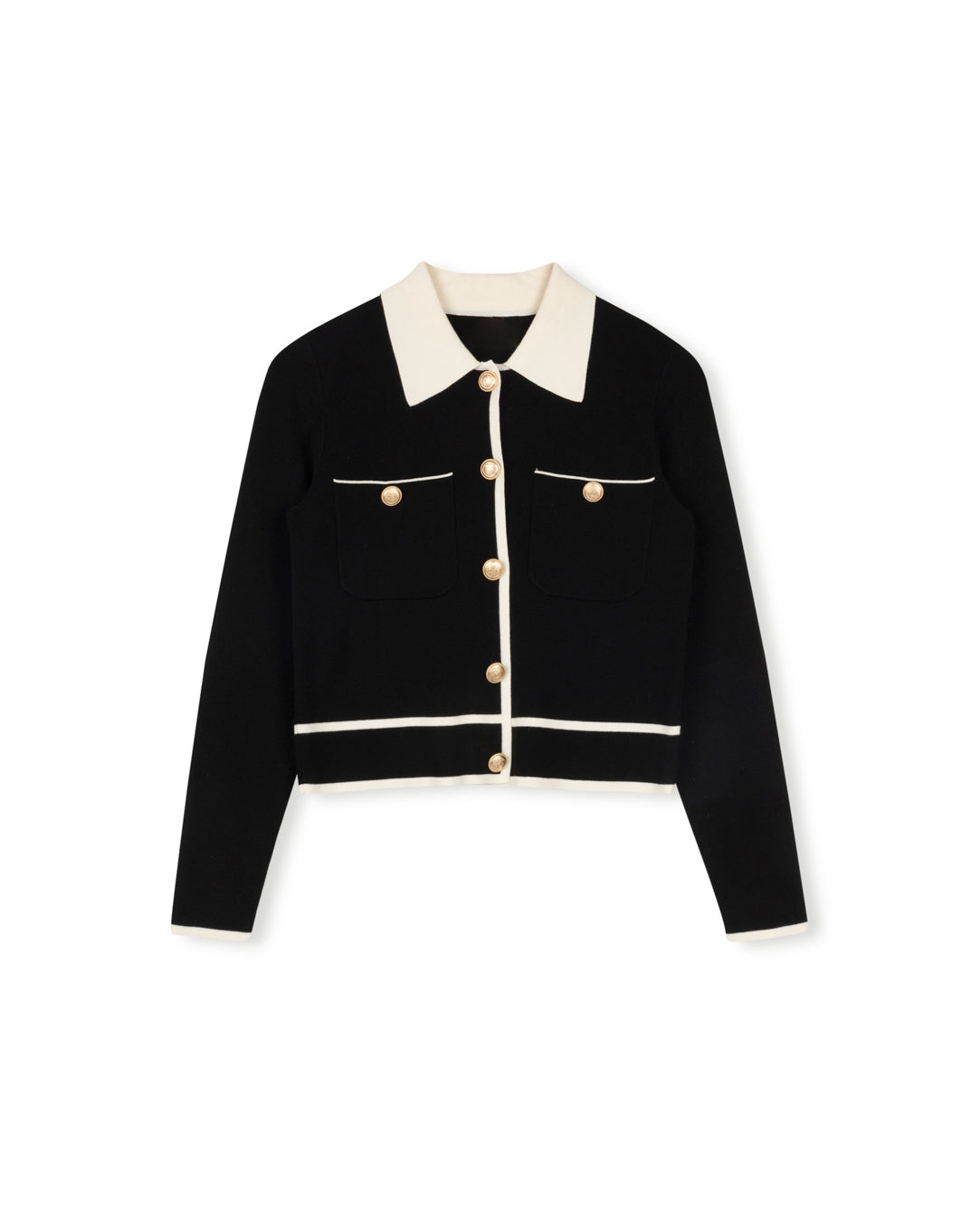 Kaye - Crocheted Collar Sweater
