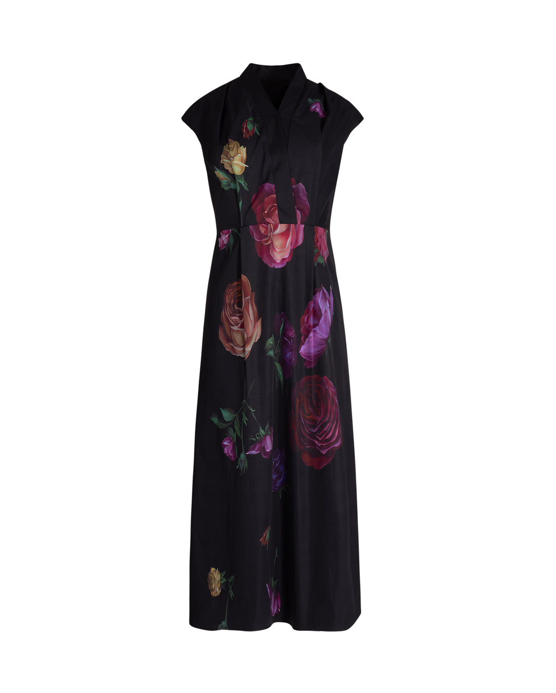 Thick Silk Stripe Maxi Dress