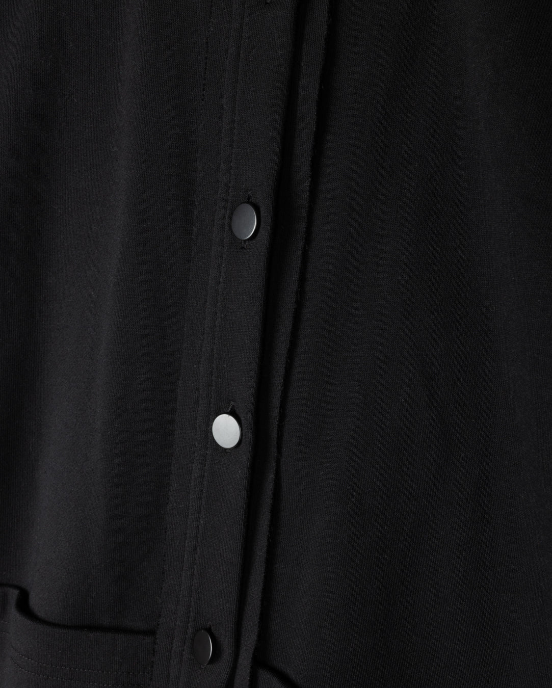 Raw Seam Snap Sweatshirt