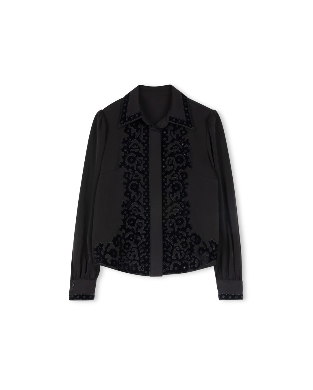 Bindu Velour Applique Blouse