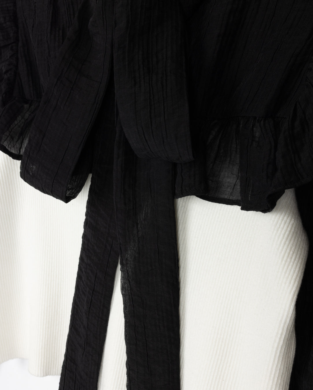 Neck Tie Knit Top