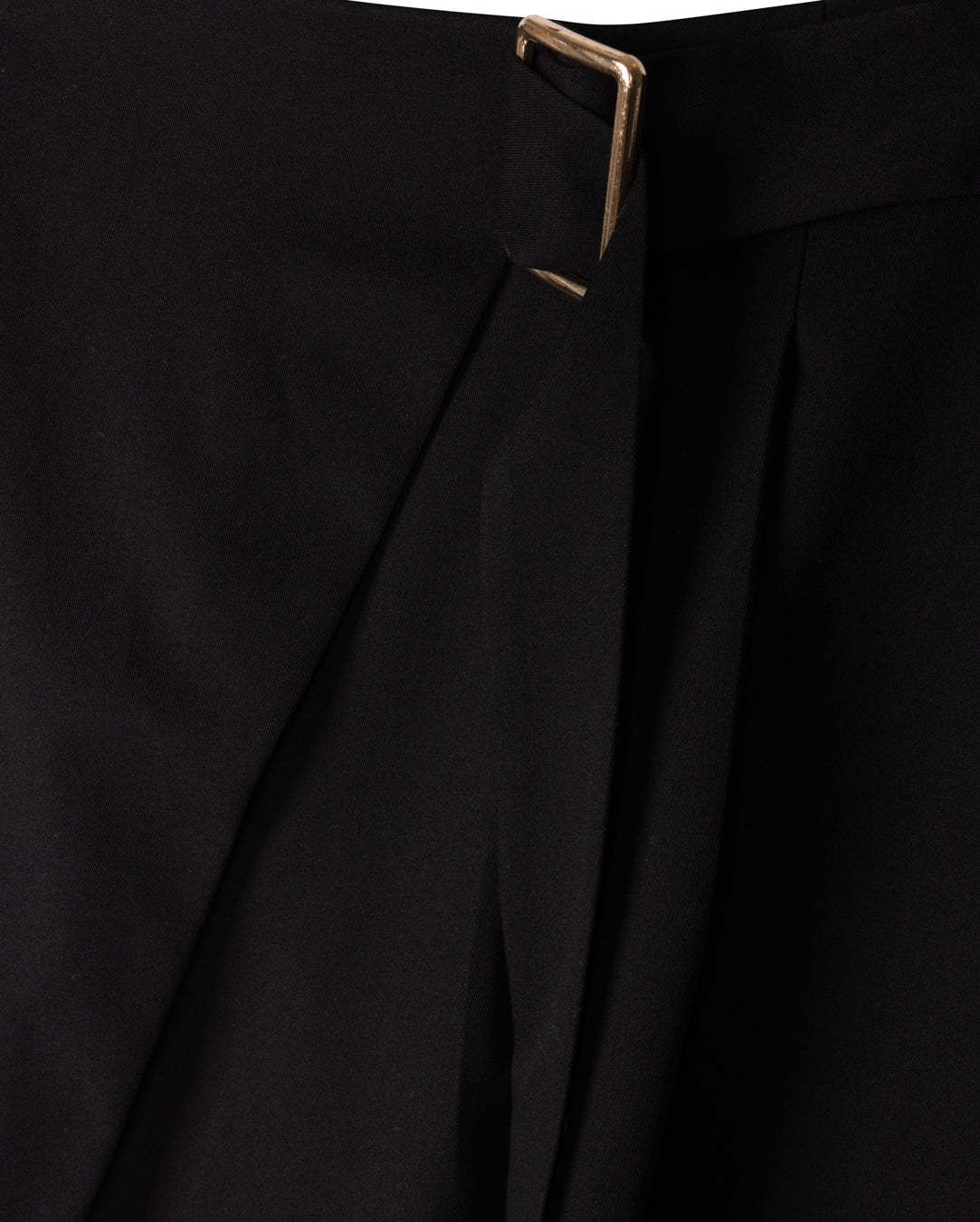 Wool Pleated Wrap SKirt