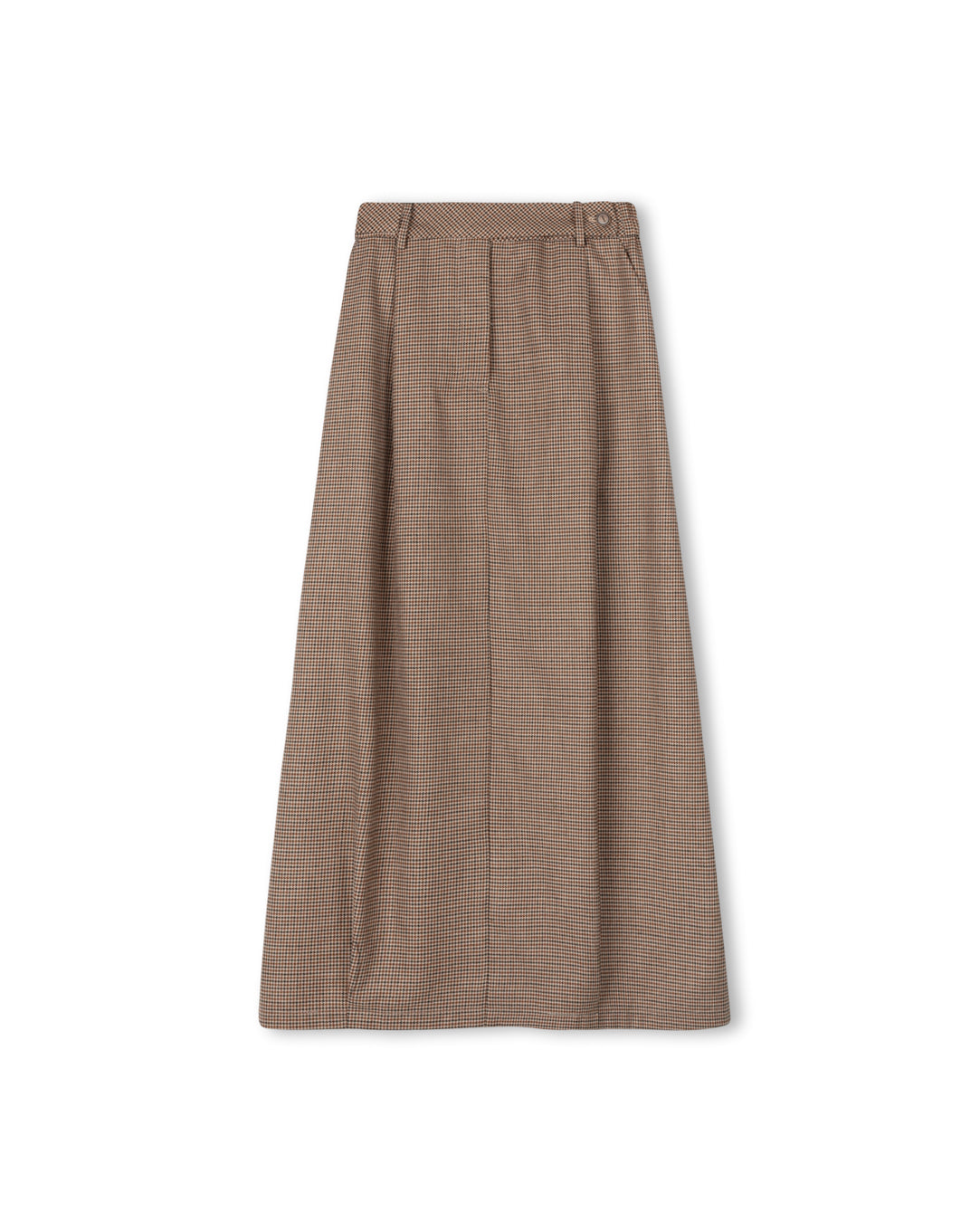 Houndstooth Wool Skirt